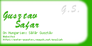 gusztav safar business card